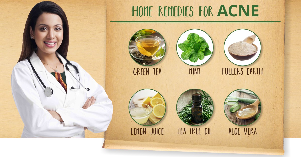 Home Remedies for Acne Infographics